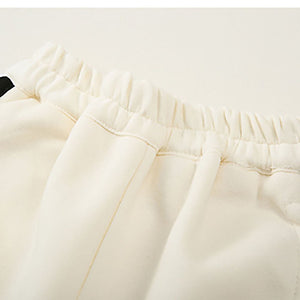Casual Cream & Black Big Heart 2Pcs Track Suit Set For Kids & Tweens - 4 - 5 Years Kids Clothing