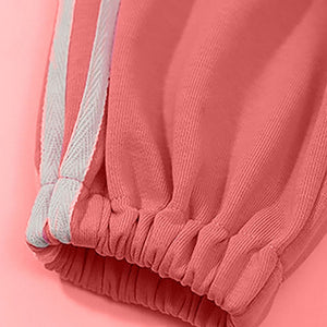 Casual Dark Peach 2Pcs Track Suit Set For Kids & Tweens - 5 - 6 Years Kids Clothing
