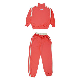Casual Dark Peach 2Pcs Track Suit Set For Kids & Tweens - 5 - 6 Years Kids Clothing