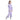 Casual Lilac & White Stripes 2Pcs Track Suit Set For Kids & Tweens - 5 - 6 Years Kids Clothing