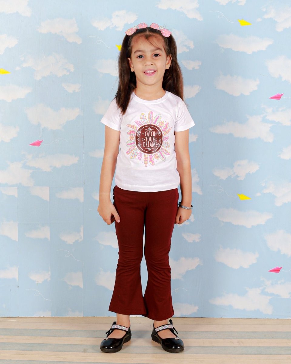 Catch Your Dreams Girls Top And Flared Pant Set - KCW-AN-CDPT-1-2