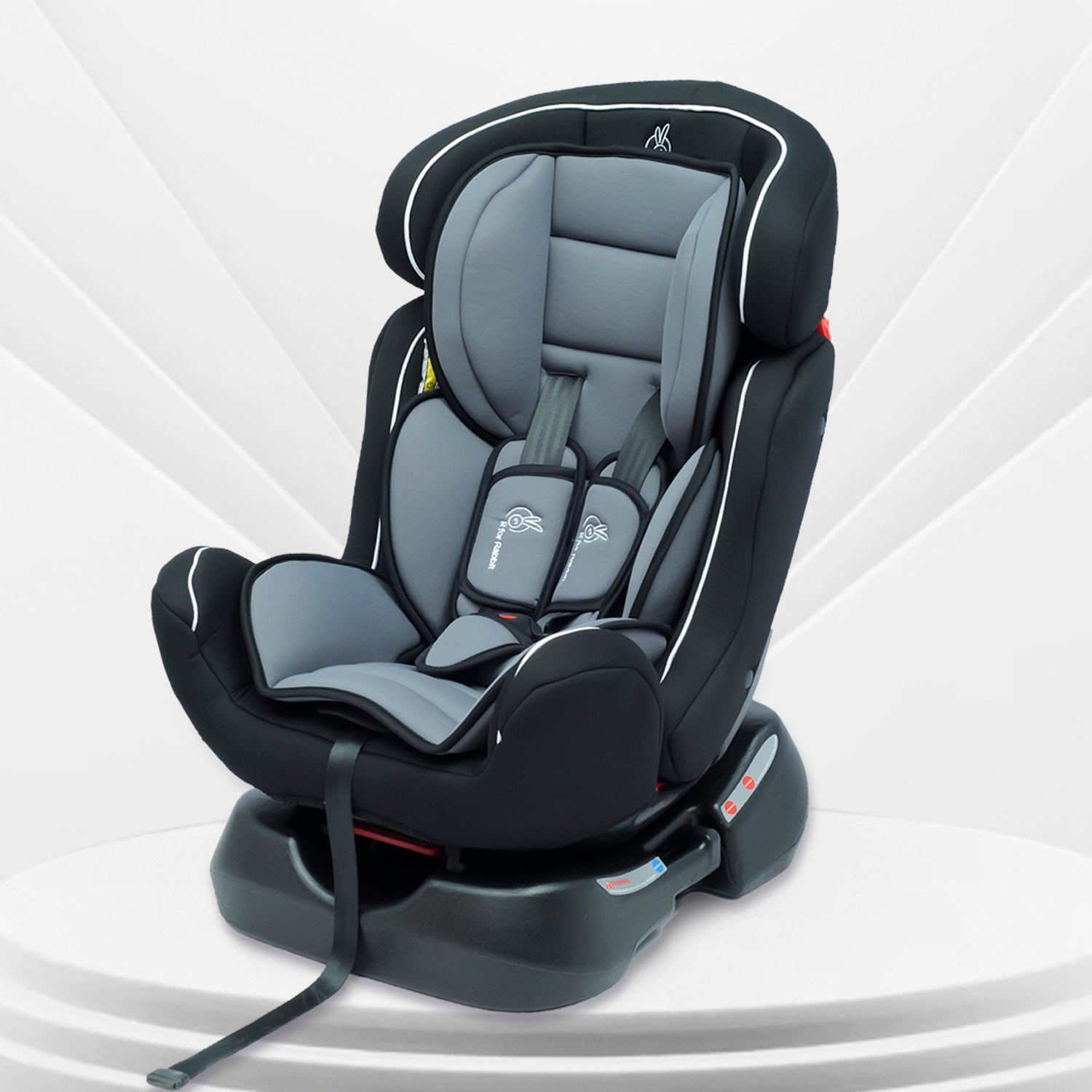R for Rabbit Convertible Baby Car Seat Jack N Jill Grand- Black Grey