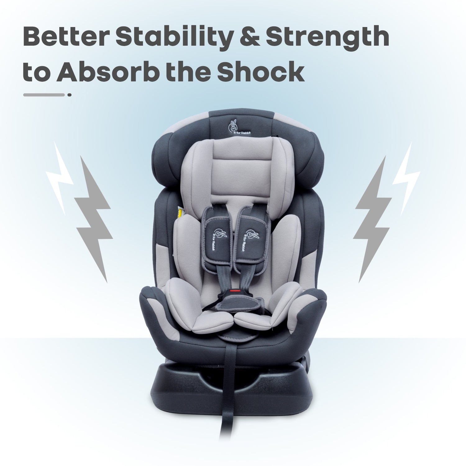 R for Rabbit Convertible Baby Car Seat Jack N Jill Gran- Grey