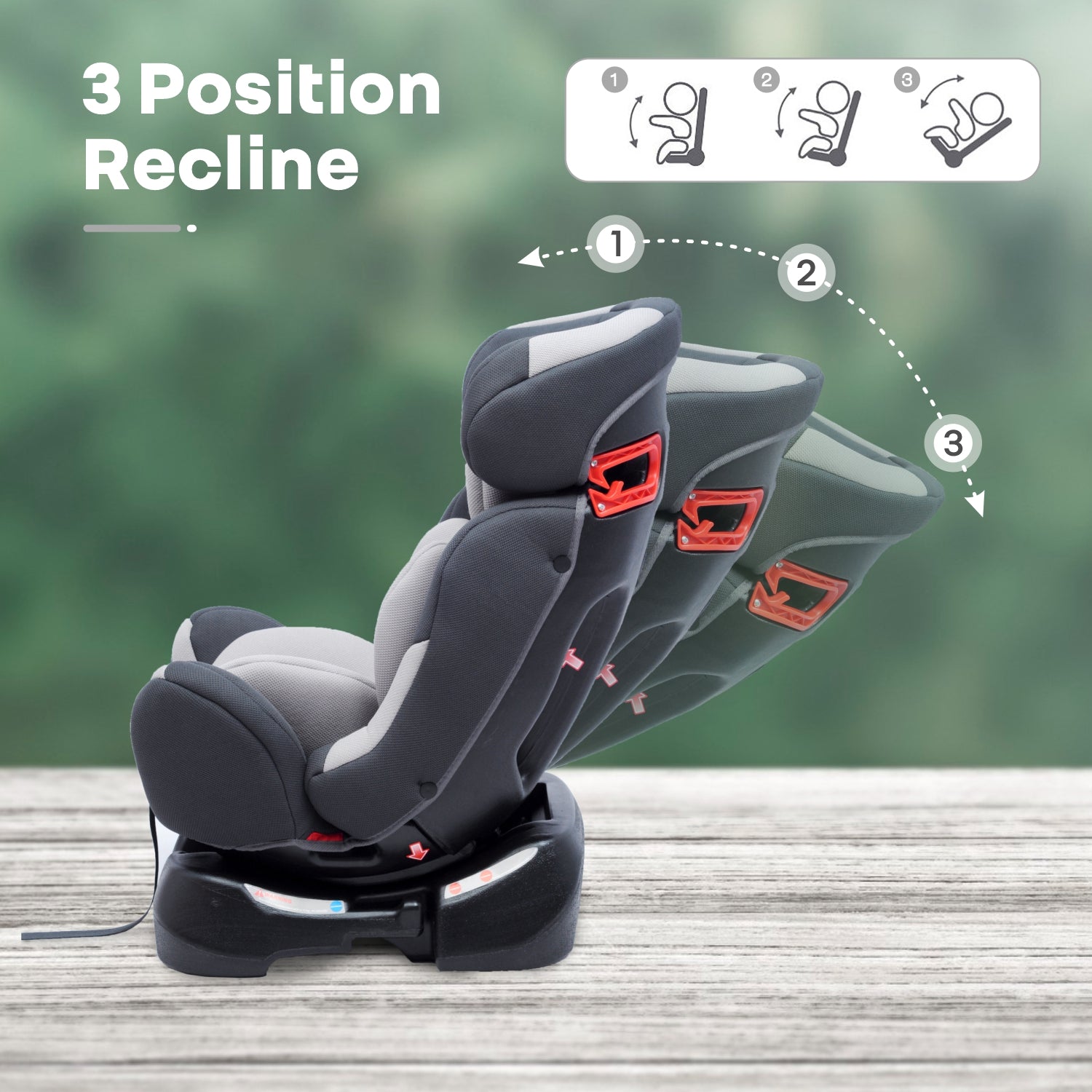 R for Rabbit Convertible Baby Car Seat Jack N Jill Gran- Grey