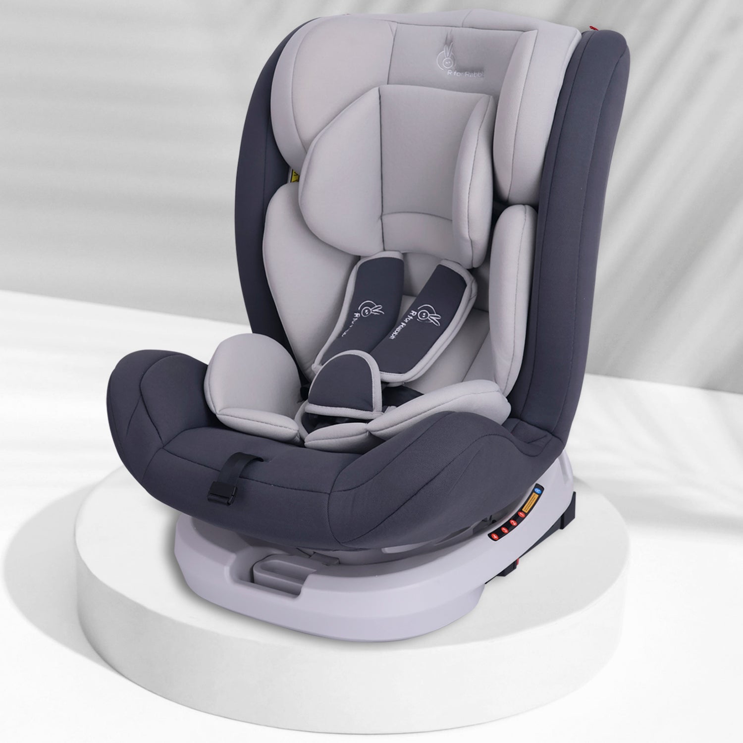 R for Rabbit Jack N Jill Grand ISOFIX Convertible Baby Car Seat for Kids- Grey