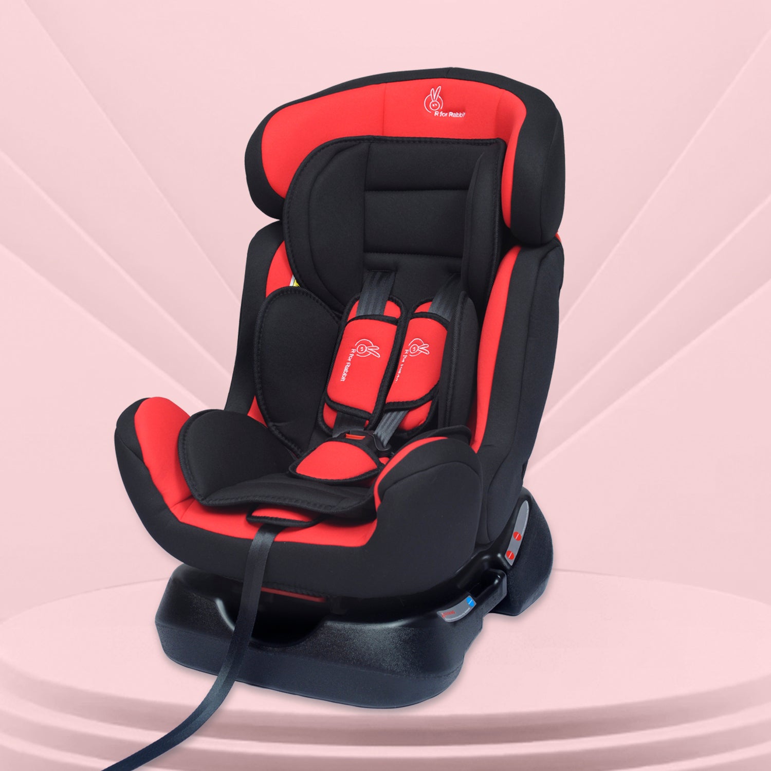R for Rabbit Convertible Baby Car Seat Jack N Jill Grand- Red Black