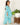 Celeste Blue Floral Embroidered Girls Anarkali Kurta Set - KP-CLSBF-6-12