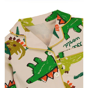 Chalk paint Dino soft Cotton Kids Nightsuit - 1 - 2 Years Nightsuits