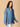 Blue Chambray Color Block Shirt - Women's Tops