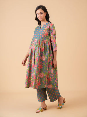 Chandrika Maternity and Nursing Kurta Set With Dupatta - S Maternity Ethnic Set
