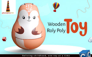 Channapatna Toys Wooden Squirrel Roly Poly Toy | The Mom Store - Baby & Toddler