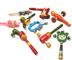 Channapatna Wooden Baby Rattles Set | The Mom Store - Nibblers Pacifiers, Teethers and Rattles