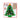 Checkered Shelf Green Wooden Christmas Tree with Mini Figurines - XMAS TABLE DECOR
