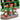 Checkered Shelf Green Wooden Christmas Tree with Mini Figurines - XMAS TABLE DECOR