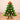Checkered Shelf Green Wooden Christmas Tree with Mini Figurines - XMAS TABLE DECOR