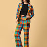 Checkmate Chic Women's Trouser and Jacket Set - WES - SK - CHKM - S