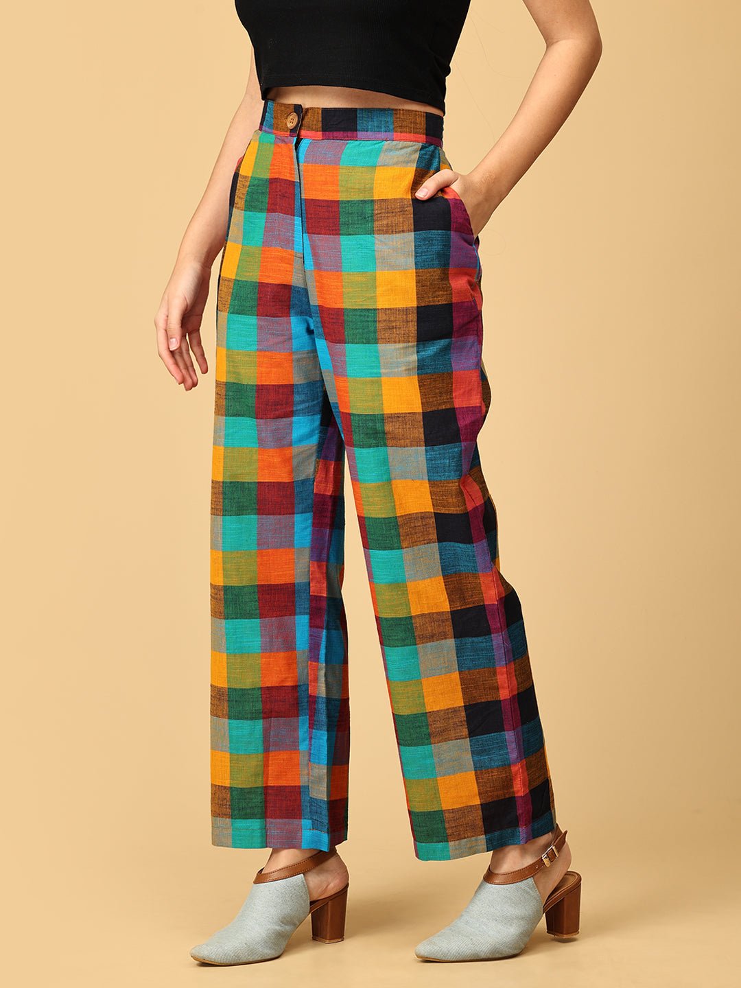 Checkmate Chic Women's Trouser and Jacket Set - WES - SK - CHKM - S