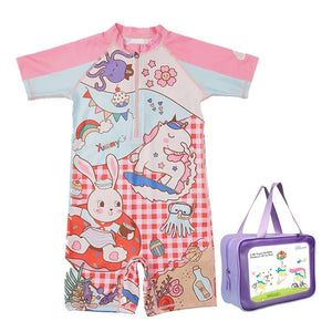 Checks Rabbit Swimwear for Kids and Toddlers WITH UPF 50+ with Free Washbag - 4 - 5 Years Swim