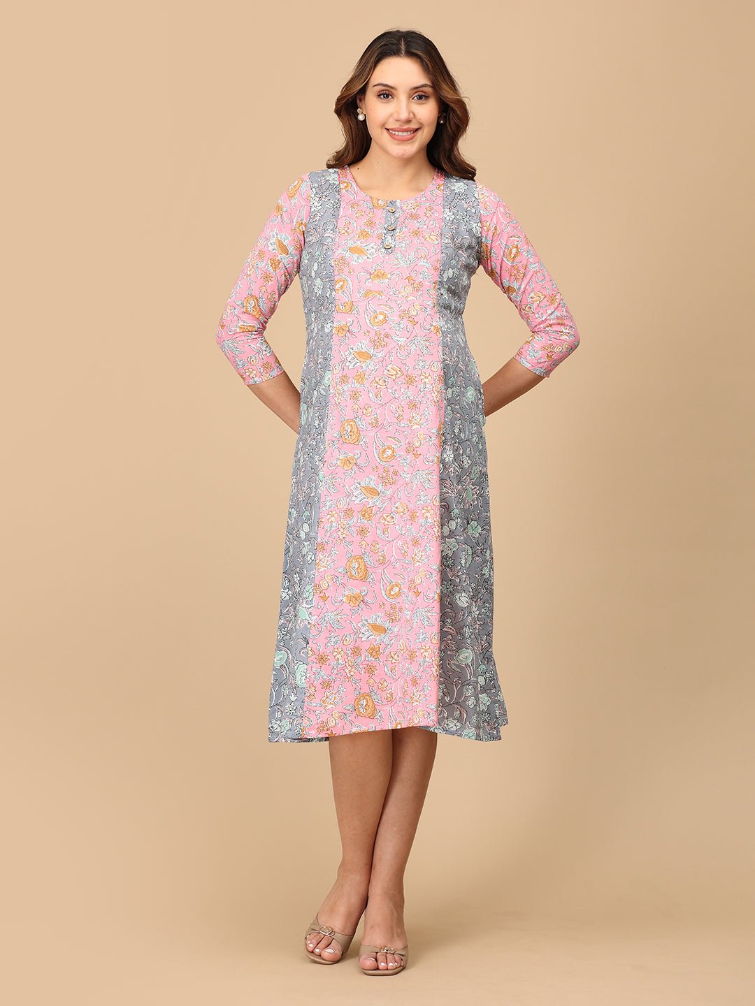 Chhaya Gulal Maternity and Nursing Kurti Dress - MEW - SF - CHYGL - S