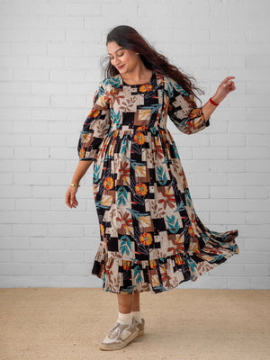 Chic Collage Maternity and Nursing Dress - S Maternity Casual Dress