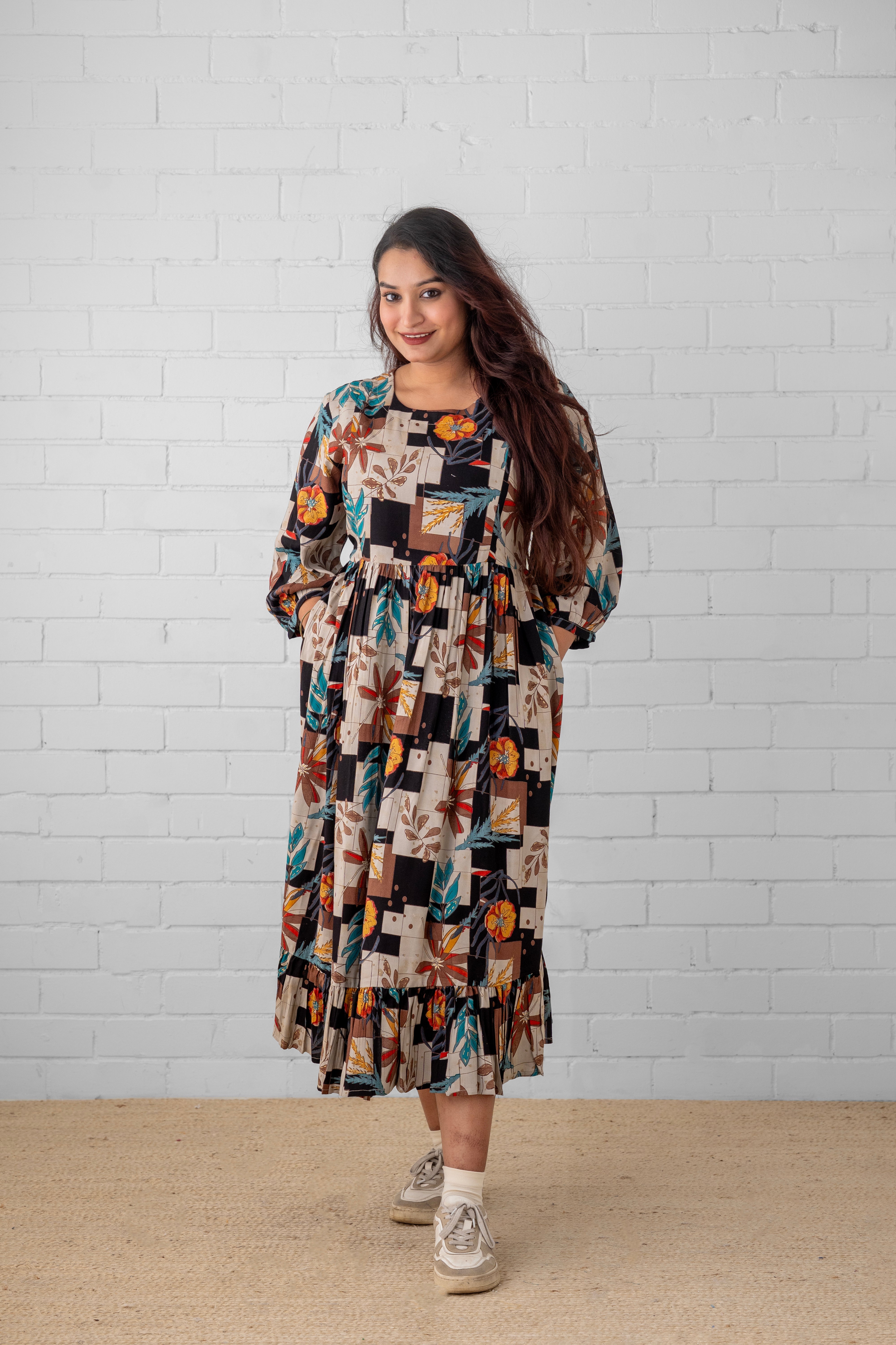 Chic Collage Maternity and Nursing Dress - S Maternity Casual Dress