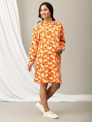 Chill & Thrill Maternity and Nursing Hoodie Dress - DRS - SD - CHTRL - S