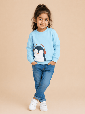 Chill'in Penguin Sweatshirt - 0-6 Months Kids Winter Sweatshirts