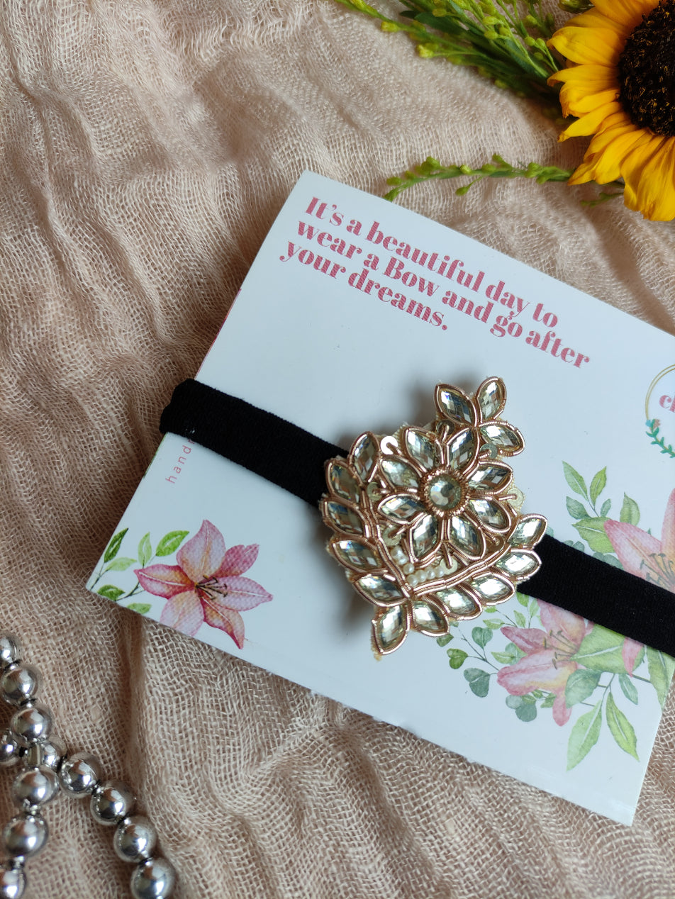 CHOKO Zari Flora Crystal Ornate Headband