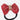 CHOKO Adjustable Bow Hair Band with Pearls and Silver Crystals - Red - CHK203MDOT