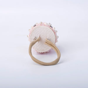 Choko Babies Birthday Crown Headband - Pink Pearl Lace | Kids Royal Party Hair Accessory - Gift Hair Accessories