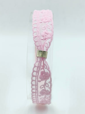 Choko - Babies Organza Stretchable Headbands - Metallic Fabric and Felt - Pink, Purple & Orange - CHK574