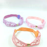 Choko - Babies Organza Stretchable Headbands - Metallic Fabric and Felt - Pink, Purple & Orange - CHK574