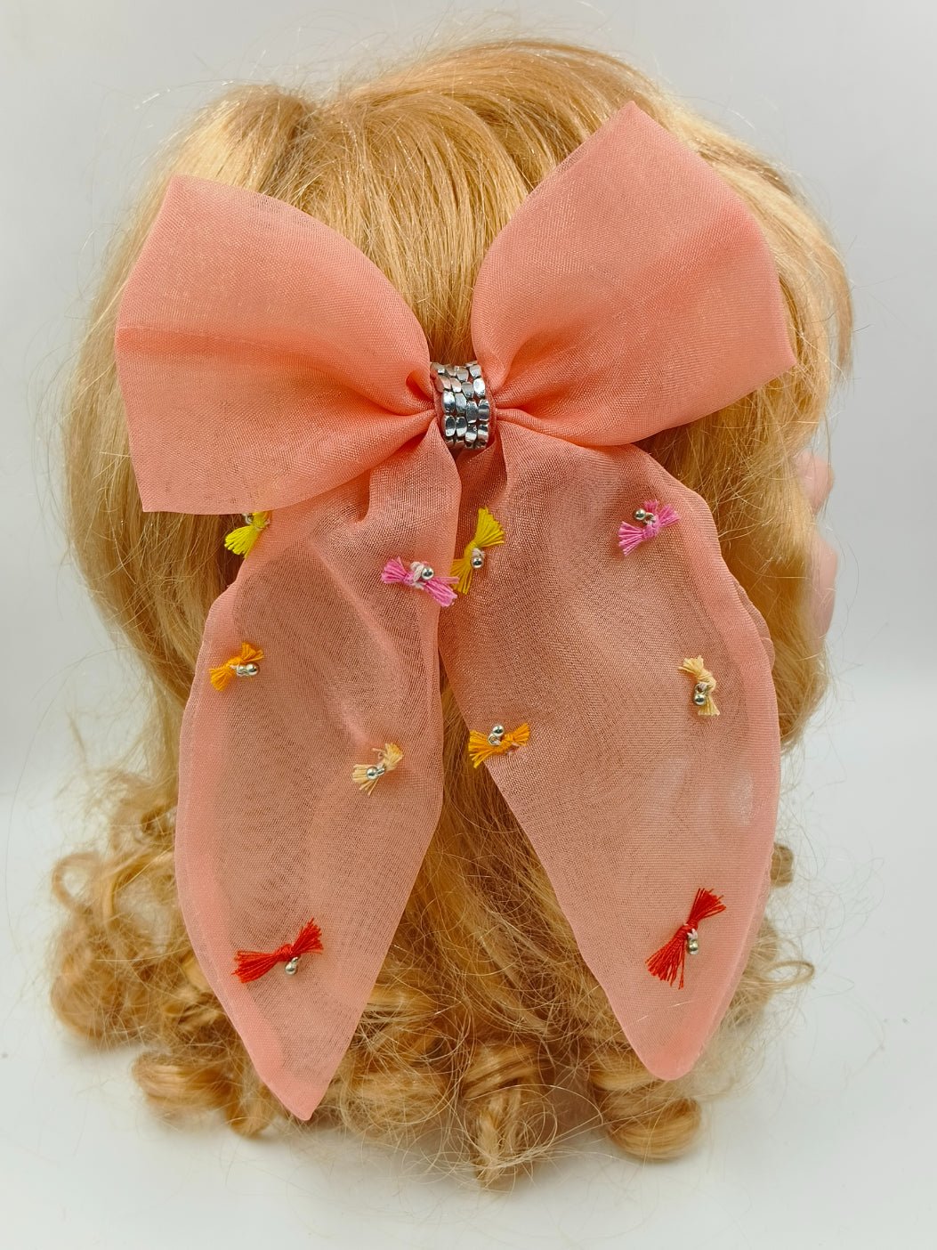 CHOKO Bow Hairclip for Girls - Peach - Kids Hair Accessory - 235CHK85