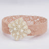 CHOKO - Brown Lace Net Hair Band - Teardrop Pearls - Celestial Ballet - Brown - CHK275