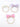 CHOKO Checkered Charm Bow Hair - Tie Set - Pastel Checks - Set of 3 (Purple, White, Pink) - 235CHK05