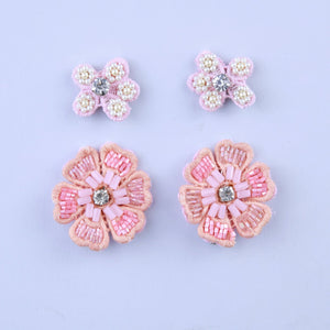 Choko Enchanted Pink Floral Hair Clip for Baby Girls - CHK518