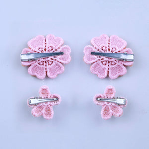 Choko Enchanted Pink Floral Hair Clip for Baby Girls - CHK518