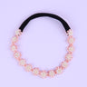 CHOKO Floral Lace Beaded Hair Band - Pretty in - Pink with Cream and White Pearls - 235CHK20