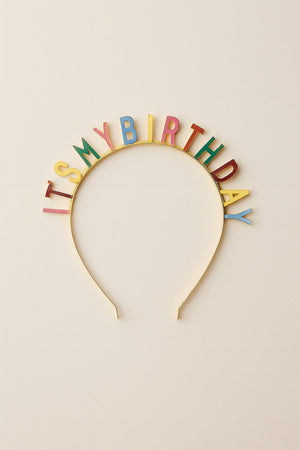Choko Girls Birthday Hair Band - It’s My Birthday Multicolour | Kids Party Hair Accessory - Gift Hair Accessories