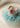 Choko Girls Blue Shimmering Tulle Crown Hair Clip With Central Pink Jewel For Parties - Gift Hair Accessories