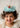 Choko Girls Blue Shimmering Tulle Crown Hair Clip With Central Pink Jewel For Parties - Gift Hair Accessories