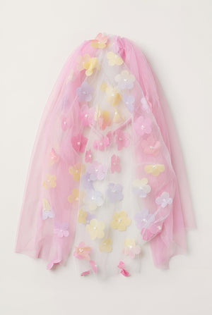 Choko Girls Pink Crown Hairband with Veil - Hair Accessories