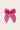 Choko Girls Pink Organza Bow Alligator Clip With Mirror Disc Accents For Festive Parties - Hair Accessories