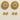 Choko Gold Floral Pearl Hair Clips for Girls with Textured Finish for Festive Styling - Hair Accessories