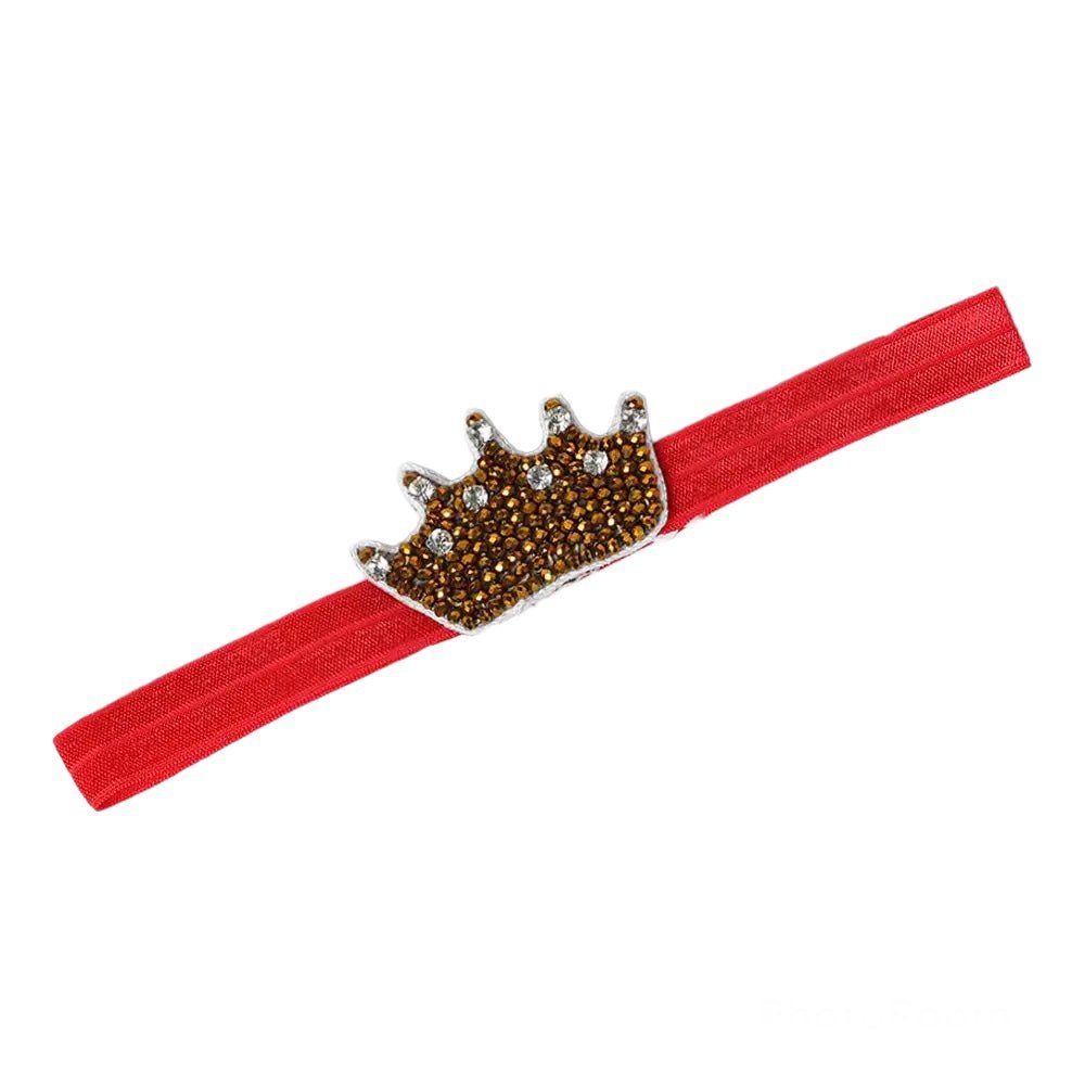CHOKO Golden Baby Crown Crystal Hair Band - Handmade and Adjustable - CHK233C