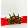 CHOKO Golden Baby Crown Crystal Hair Band - Handmade and Adjustable - CHK233C