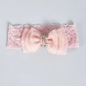 CHOKO Lady of the Valley Organza and Lace Hair Band - PEACH - CHK203A