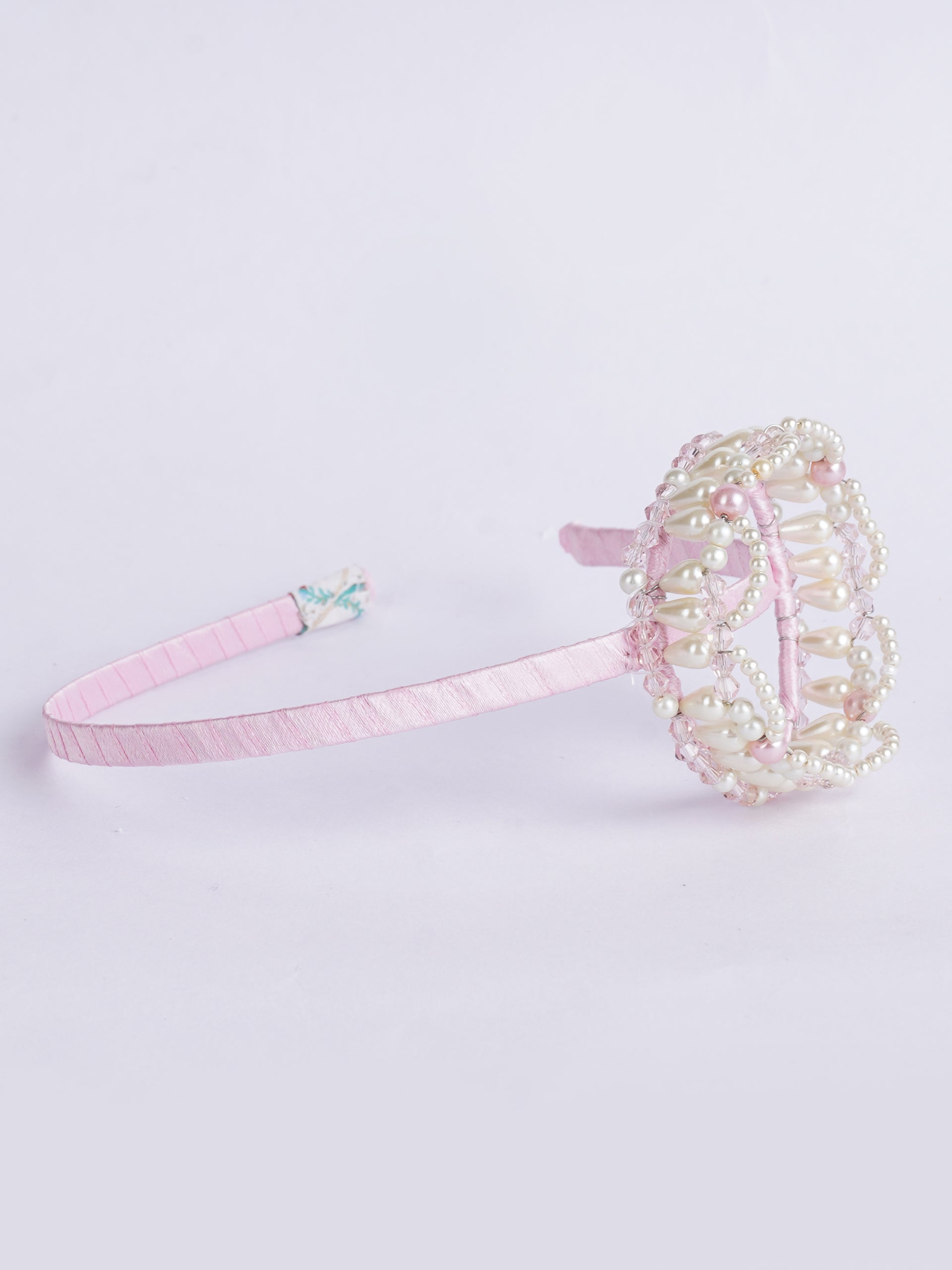 CHOKO Monarch Diamond Hair Band - Pink & White - CHK136