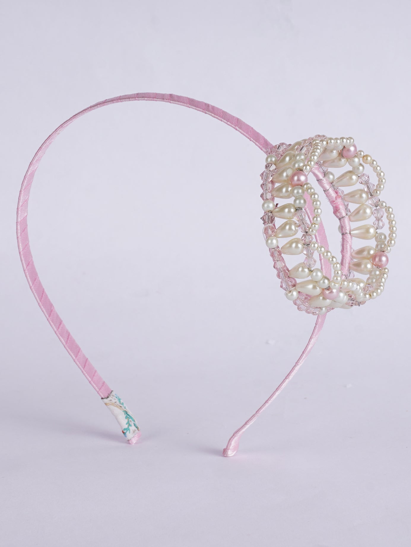 CHOKO Monarch Diamond Hair Band - Pink & White - CHK136