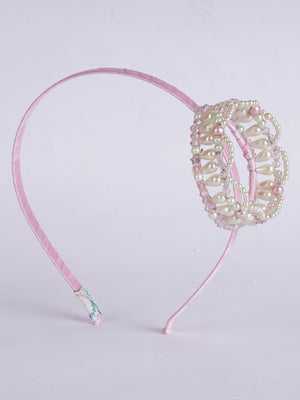 CHOKO Monarch Diamond Hair Band - Pink & White - CHK136